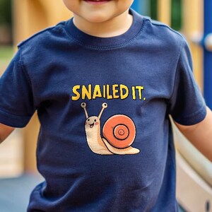 Toddler T-Shirt - Snailed It - Cotton Cute Funny Meme Tshirt, Youth Tee, Gift for Boys Girls