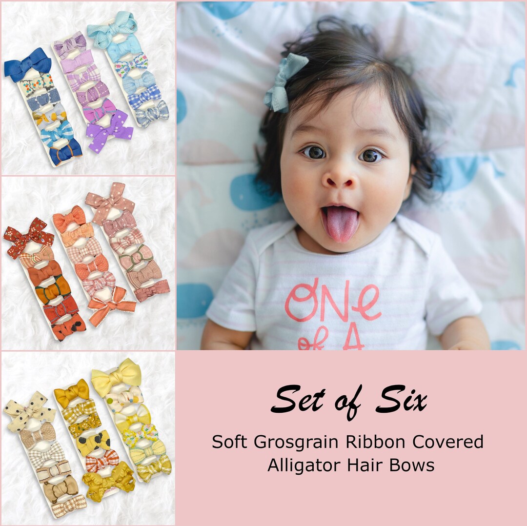 Baby Hair Bows for Girls, Kids Barrettes for Fine Hair, Toddler Clips