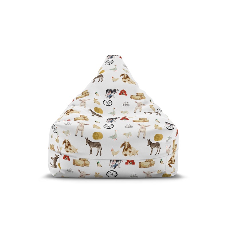 Bean Bag Chair Cover,Cow, cowboy, farm, boy, baby, gift, farm animals image 2