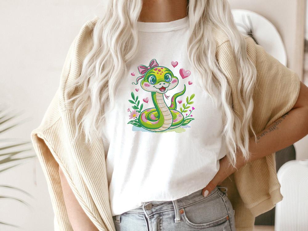 Emroidy Snake Cute Snake Embroidery Design, Cartoon Snake Machine Embroidery File ...