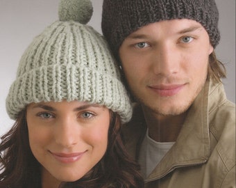 Nearly FREE Basic Beanie hat Patterns Beginner-friendly, for him and her 8 patterns Digital  Instant download vintage Knitting pattern  PDF