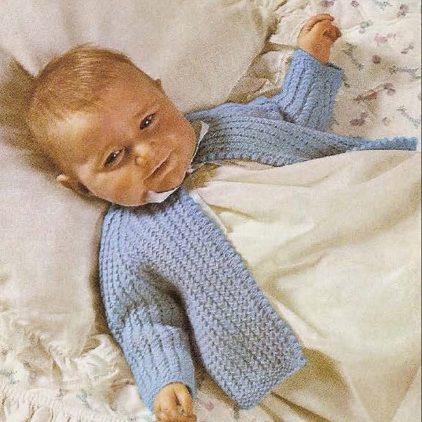 Knitting Pattern baby cardigan - Matinee Coat baby cardigan - vintage Knitting pattern instant digital download PDF