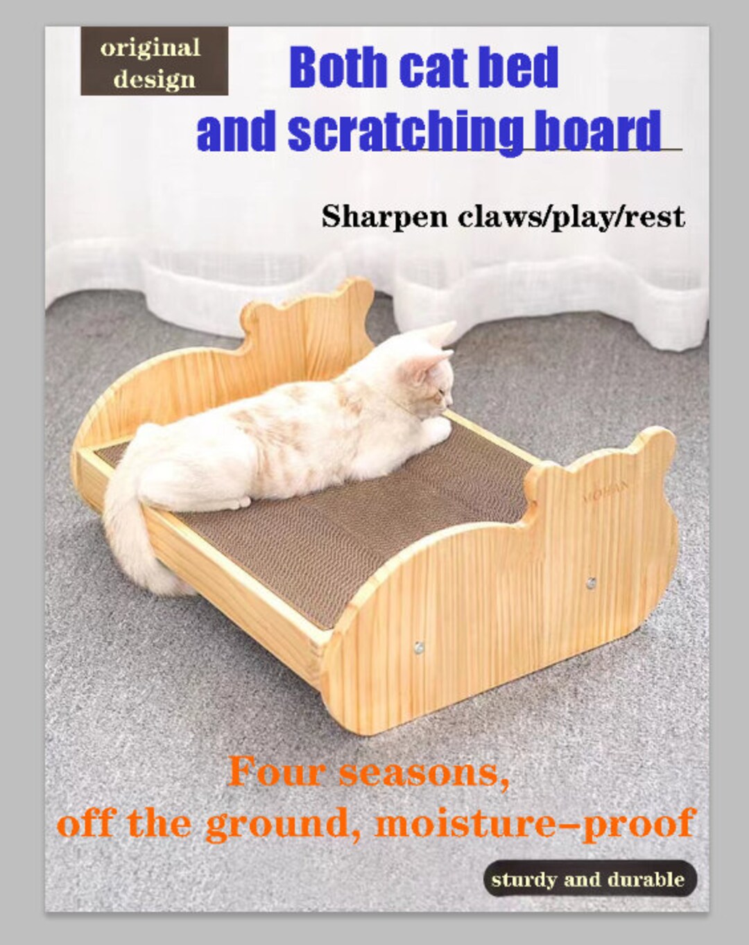 Wooden Cat Bedspet Beds Designer Beds Cat Furniture Cat Etsy
