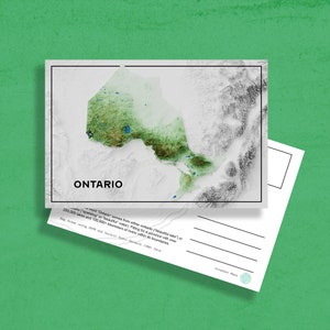 Ontario | Carte postale topographique