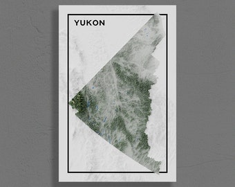 Yukon | Carte postale topographique