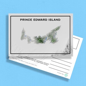 Île-du-Prince-Édouard | Carte postale topographique