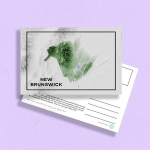 Nouveau-Brunswick | Carte postale topographique