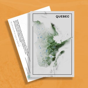 Quebec | Topographic Postcard