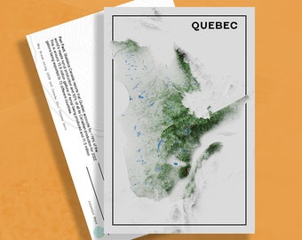 Québec | Topografische briefkaart
