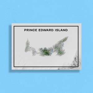 Prince Edward Island Topographic Postcard image 1