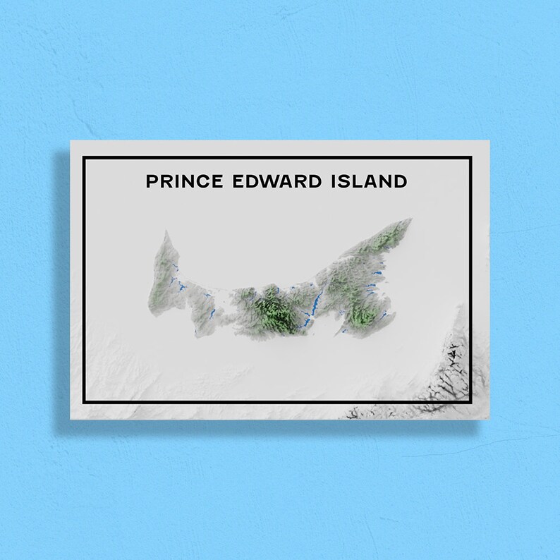 Prince Edward Island Topographic Postcard image 1