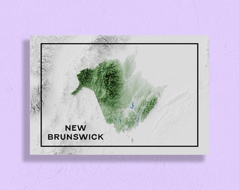 Nouveau-Brunswick | Carte postale topographique
