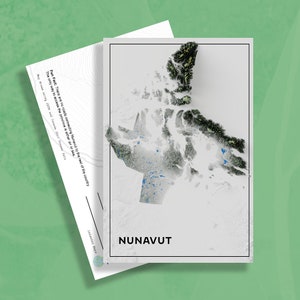 Nunavut | Topographic Postcard