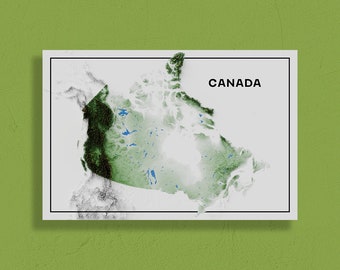 Canada | Carte postale topographique