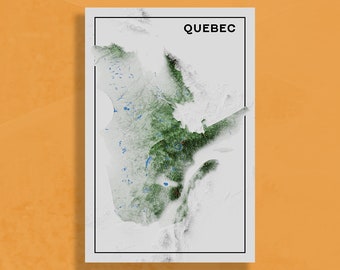 Québec | Carte postale topographique