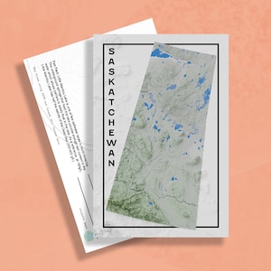 Saskatchewan | Topographic Postcard