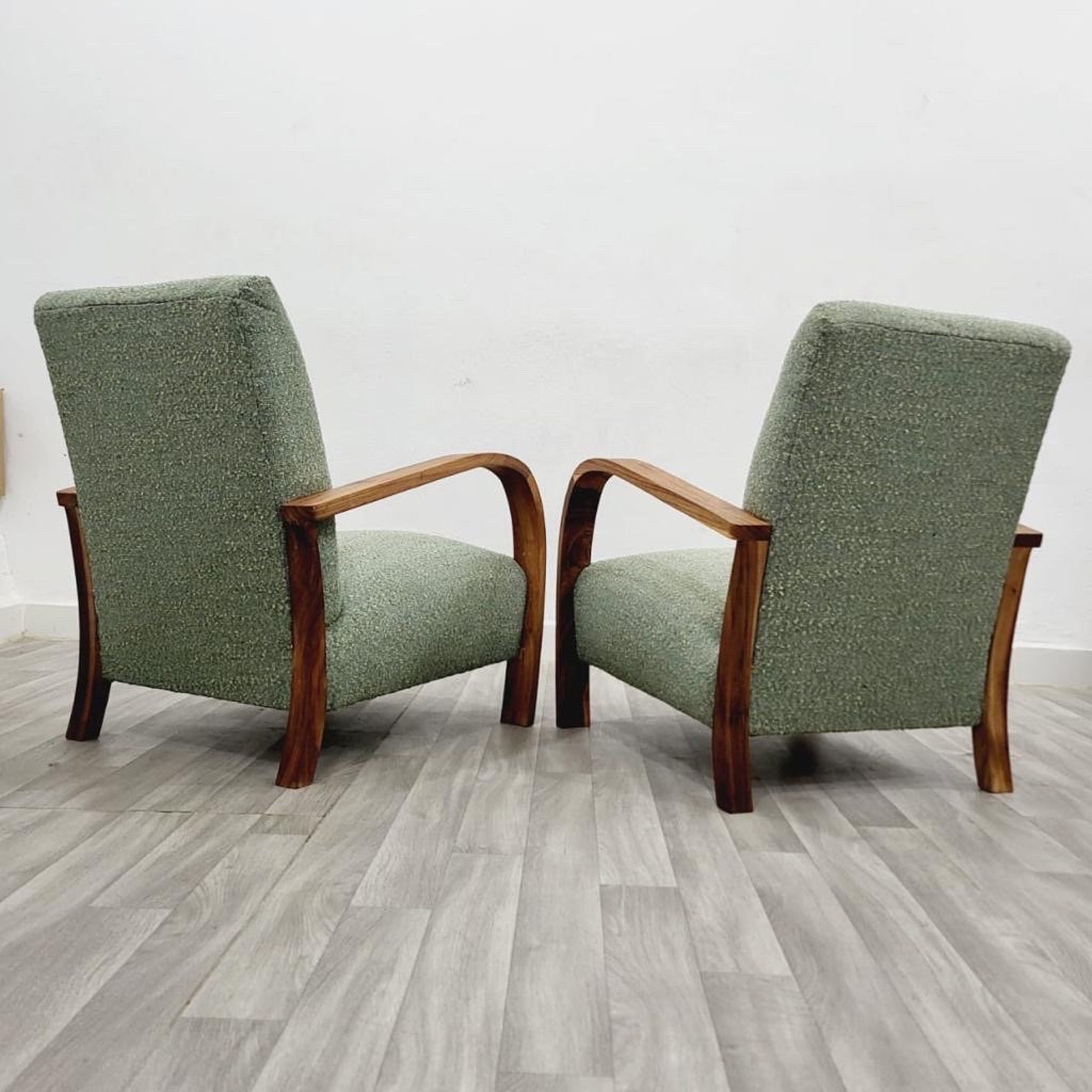 Set of 2 Mid Century Armchair Retro Lounge Chair Modern Chair Relax Vintage Style Chair Handmade