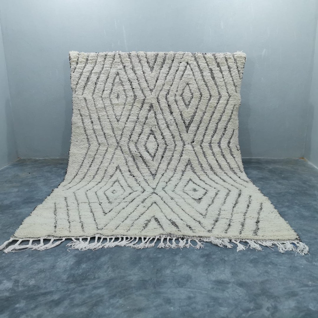 Moroccan Rug 6x8 Ft Hand Knotted Moroccan Rug Custom Rug Etsy