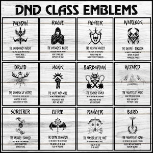 144 Amazing Designs Dungeons and Dragons Class Embless, Dungeons ...