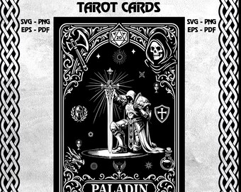 Paladin Class DnD Tarot Card, Paladin Class DnD Wall Art Png, Dungeons & Dragons Svg, Dungeon Master Gift, Board Game Svg, Dungeon Master