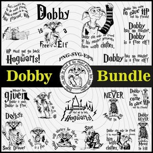 Dobby SVG-bundel - gratis Elf Png, Dobby Vector Svg, gratis Elf Dobby svg, gratis Elf Svg, Halloween-cadeaus, instant download - gesneden bestand voor Cricut