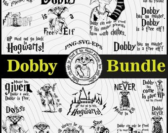 Dobby SVG Bundle - Free Elf Png, Dobby Vector Svg, Free Elf Dobby svg, Free Elf Svg, Halloween Gifts,Instant Download - Cut File For Cricut