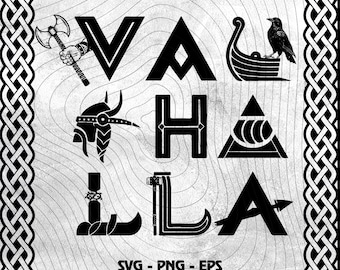 Valhalla Svg Design | Norse Mythology, Viking Art (PNG, EPS)