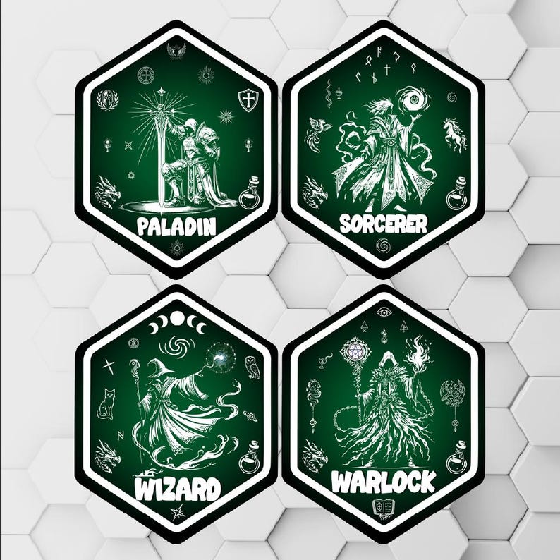 Dnd Ranger Class Tokens Green Dnd Class Icons SVG, RPG Character Tokens, Forest Gradient ...