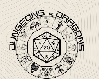 New Logo Dungeons and Dragons Amazing Designs , DND 20 svg, Dnd class Emblems, Dungeons Dragons svg,  Dnd Dice Set, Dungeons Master