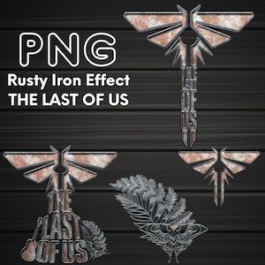 4 Designs Amazing Rusty Iron Effect The Last Of Us Png | Ellie&#39;s Moth Tattoo Png | The Last Of Us Ellie | The Last Of Us Png