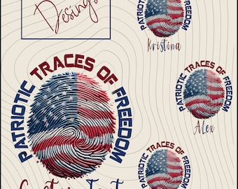 Patriotic Traces of Freedom Personalized Design, 4th Of July Patriotic Png, Independence Day Png, Personalized Name, Custom 4th of July Png