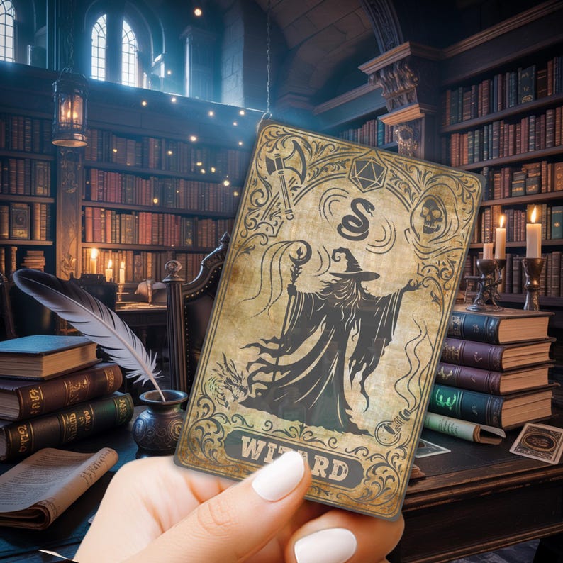 Wizard Character Card Svg | DND Wizard Class Art | Dnd20 Svg | Dungeon ...