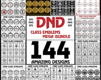 144 Amazing Designs Dungeons and Dragons Class Embless, Dungeons Dragons Svg, Dungeon Master Gift, Dungeons and Dragons Ornament Designs Png