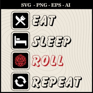 Dungeons, Dice, and Daily Routines: The Gamer&#39;s Mantra, DND20, Dnd class Emblems, Dungeons Dragons svg, Png - Svg - Eps - Pdf