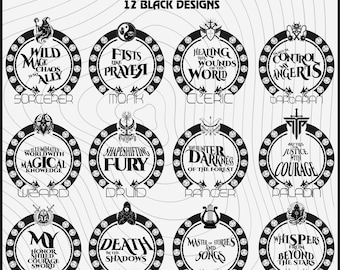 Amazing Designs Dungeons and Dragons Class Embless Logo Svg , Dungeons Dragons Svg, D20 Dice Svg, Dungeon Master Gift, Dungeons and Dragons