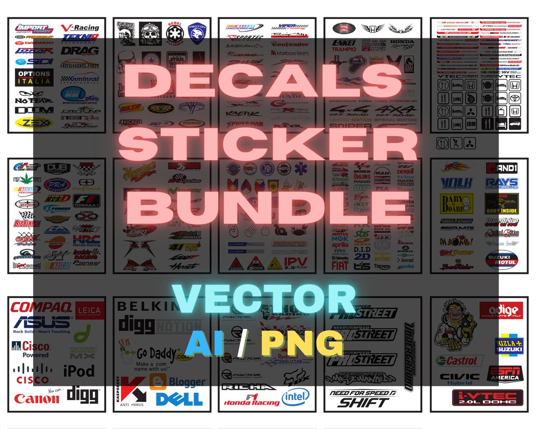 Decals Sticker Vector Design/ AI Editable File / PNG File - Etsy