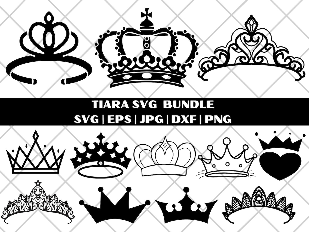 Corona Real SVG Princesa Tiara SVG Corona de Rey Corona de - Etsy España