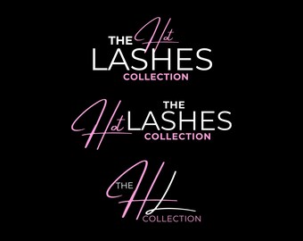 3 Logo-Design Set | Vorgefertigtes Logo Design | Lash Logo | Haar-Logo | Nägel Logo | MUA Make-up Logo | Zopf-Logo | DIY Beauty Logo Vorlage