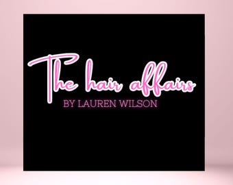 Logo Template, Lash Logo, Hair Logo, DIY Beauty Logo, MUA Makeup Logo, Nails Logo, Braid Logo, Premade Logo Design Custom