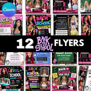 Back to School Flyer Bundle: DIY Canva Template, Digital Download