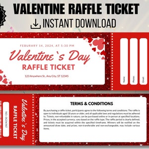 Editable Raffle Ticket, Event Raffle Ticket, Customizable Raffle Ticket, Surprise Raffle, Company Raffle Ticket, Canva Editable Template