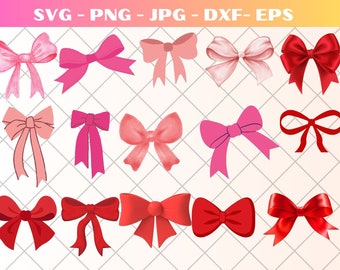 Ribbon Bow SVG Bundle, Ribbon SVG, Bow svg, Present Svg, Bow Tie SVG, Png, Svg Files for Cricut, Silhouette, Present Bow svg, Cricut