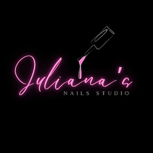 Custom Nail Maker Logo, Pink Nail Tech Logo,  Nail Logo Designs, Beauty Salon Logo, Liquid Chrome Business Logo, Canva Editable