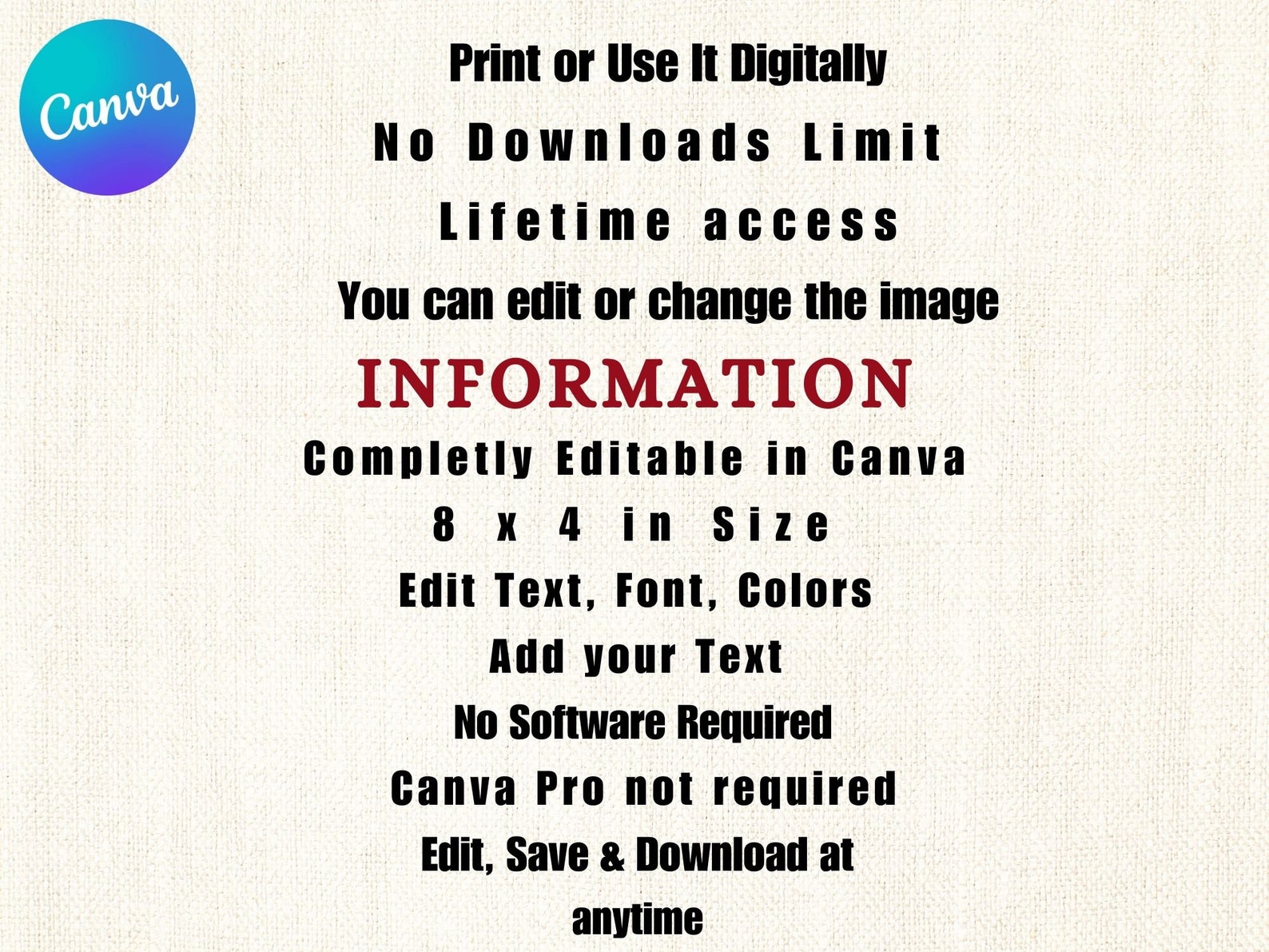 Printable Birthday Coupon Template: Editable Gift Certificate (digital