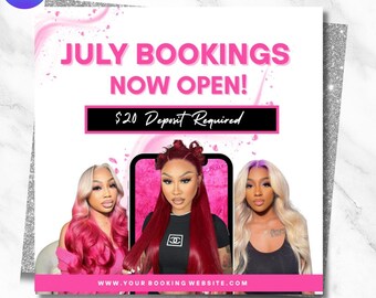 Folleto promocional de belleza del 4 de julio: Cabello, pestañas y cejas (plantilla de Canva, editable)