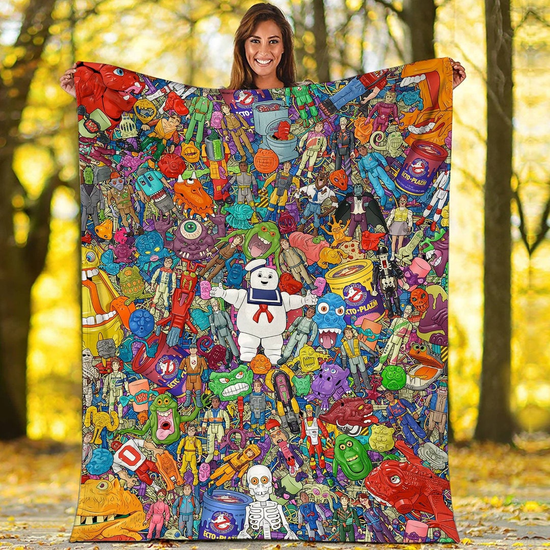 Ghostbuster Movie Fleece Blanket Ghostbusters 80s 90s Toy Etsy