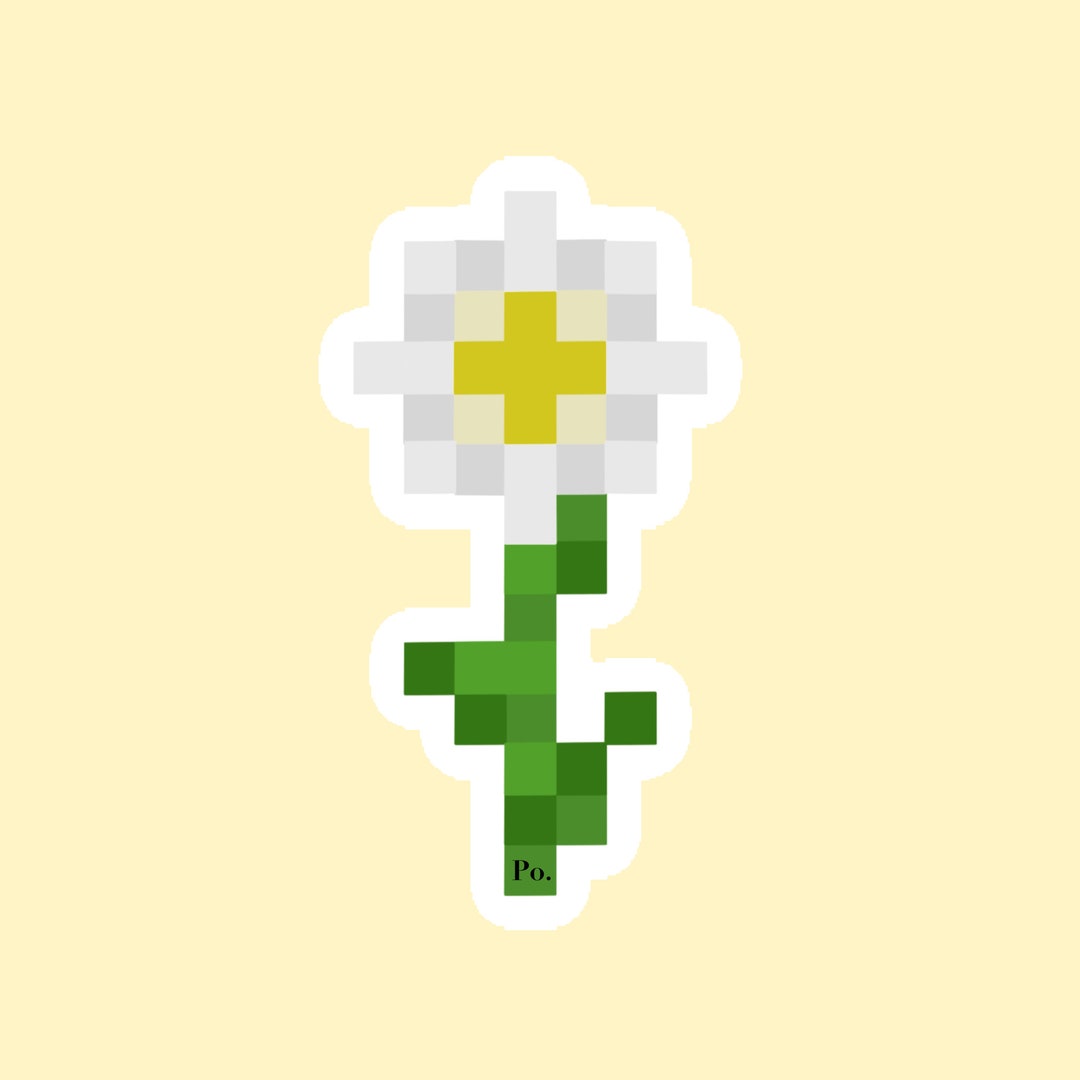 Daisy Minecraft Flower, Vinyl - Etsy