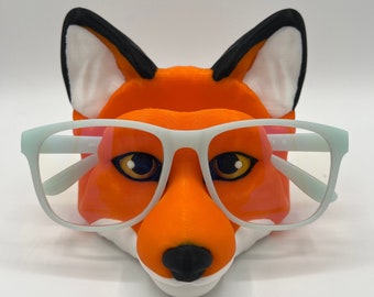 Fox Eyeglasses Holder - Glass Storage - Eyeglass Storage - Cute Eyewear Organizer - Fox Decor - Animal Eyeglasses Stand - Cute Fox