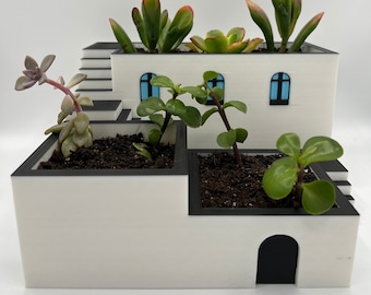 3D Printed Zen Garden Planter: Tiered Succulent Home Decor