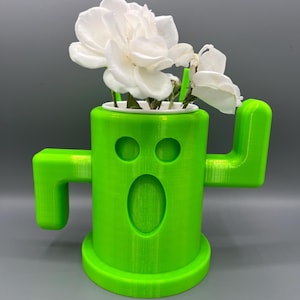 Cactuar Planter - 3D Printed Planter - Indoor and Outdoor Planter - Final Fantasy Planter - Gaming Planter - Cactus - Succulent Planter